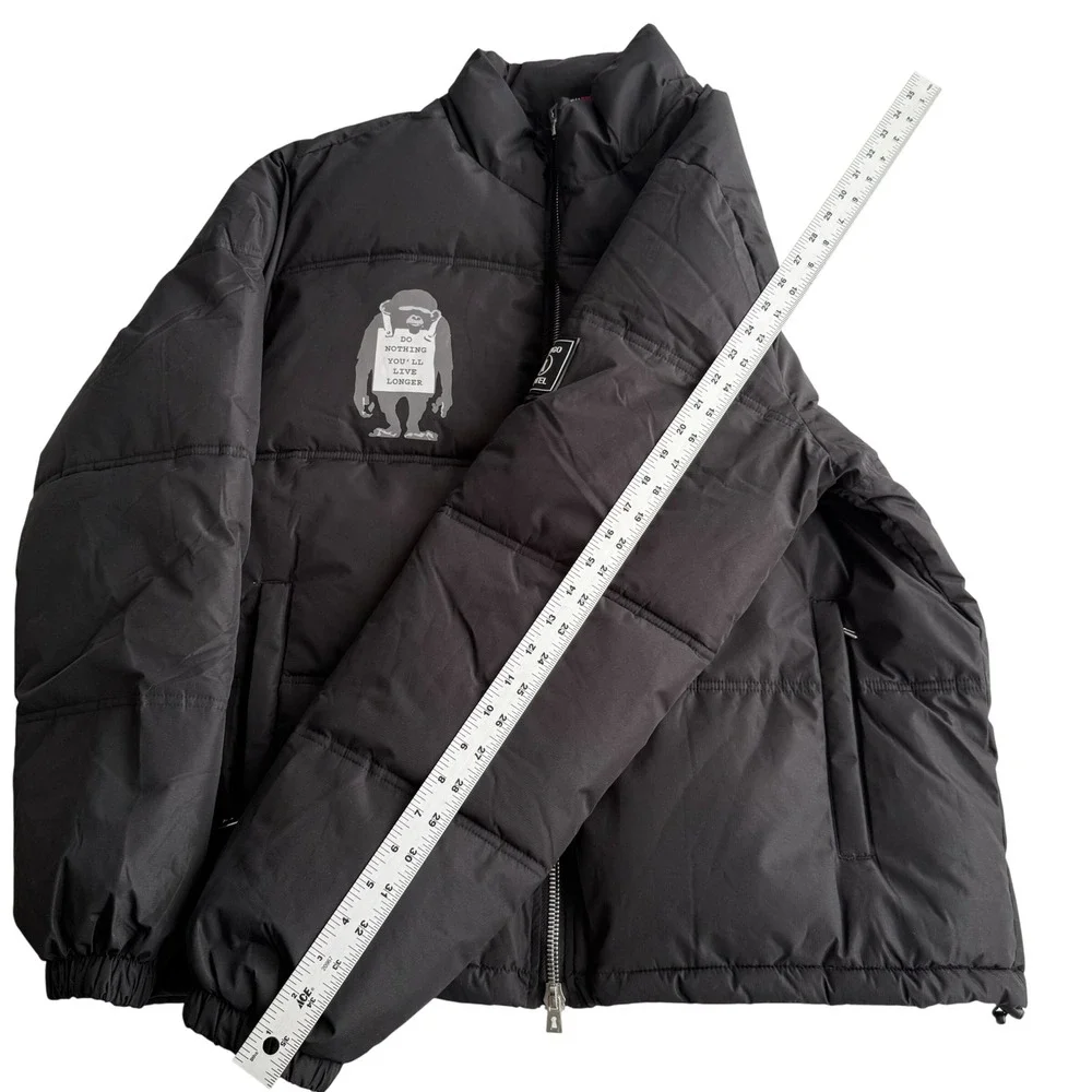 Tango Hotel Limited Edition Do Nothing Graffiti Black Puffer‎ Jacket XL